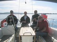 Die Crew: Jörg - unser Skipper, Jan-Peter - unser begnadeter Koch, Bernd - Vorschoter und Jürgen - unser Erzähler.