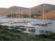 Blick auf den kleinen Hafen von Piskera - hier kassiert die Naturwacht die Eintrittsgebühr für die Kornaten