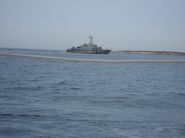 ... und wenig stoppt uns die Küstenwache. Ein Tagesmanöver hält uns in der Medulinbucht vor